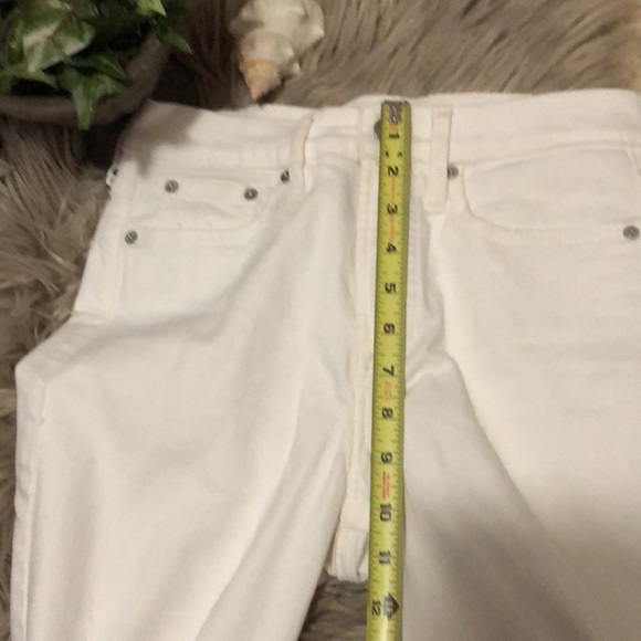 CK High Rise Straight-Sz 26-Cotton-White-Cut Distressed Cuffs - Picture 7 of 16